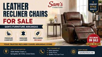 Leather Recliner Chairs for Sale | Sam's Furniture Arkansas