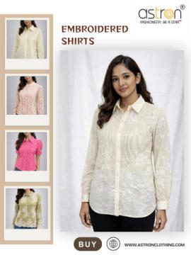 Buy Embroidered Shirts For Women Online in India