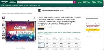 40% OFF PEASIFY Custom Backdrop on Amazon