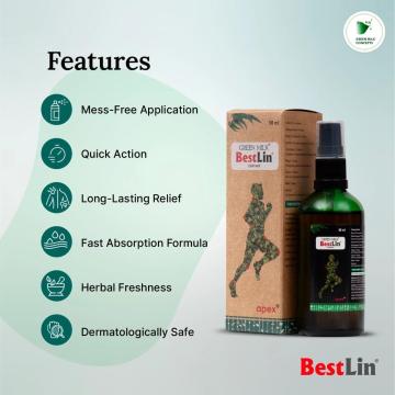 BestLin Liniment Oil 90ml – Herbal Body Massage Oil with Ayurvedic Ingredients