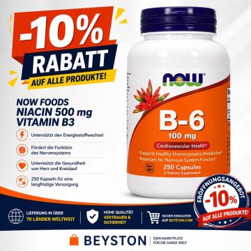 Now Foods Vitamin B6 Pyridoxine 100 mg, 250 Tablets