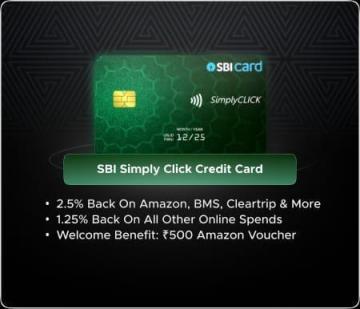 SBI Simply Click Credit Card - An entry level credit card designed for internet purchases!
