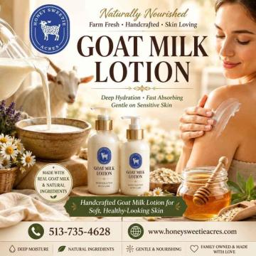 Goat Milk Lotion | Natural Moisturizing Skincare by Honey Sweetie Acres