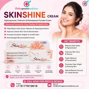 Skinshine Cream (Hydroquinone + Mometasone + Tretinoin) | Best Acne Medication & Topical Acne Medici